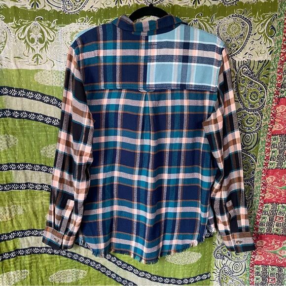 Rails Heathrow Mixed Plaid Brando Button Down Shirt Size Medium - Picture 10 of 16